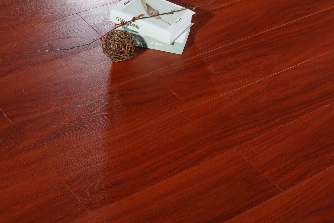 12mm 1.897sqm Indian Red Standard Laminate Flooring 160